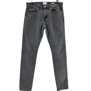 Frame 'L'Homme' Black Cotton Slim Pants Size 33